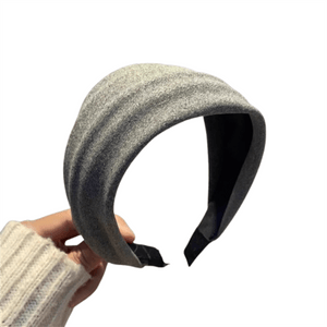 Knitted wide-brimmed autumn/winter headband! 2026 new autumn/winter headband, hair clip, hair accessory, dark gray, 1 piece, popular style among online influencers.