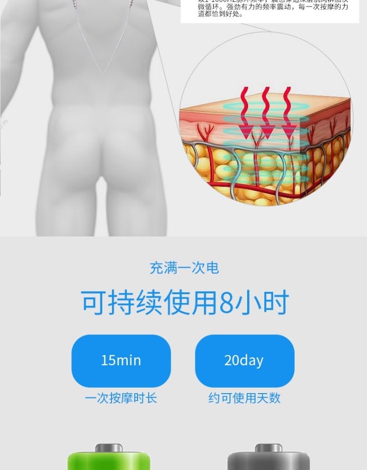 【中國直郵】 親太太 家用多功能按摩貼電療儀經絡全身頸椎腰部脈衝理療針按摩器灸舒緩 T-C充4對8貼 一個裝