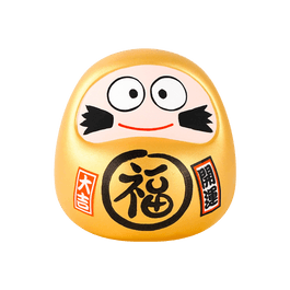 日本达摩存钱罐小摆件创意礼品 金色 3.25"h
