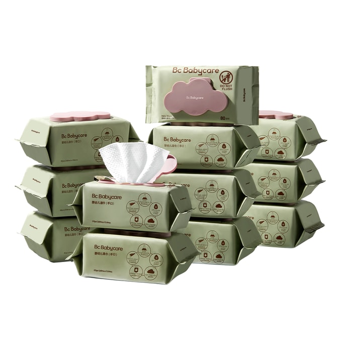 Cloud Moist Baby Wipes 80 Count/bag 12pack