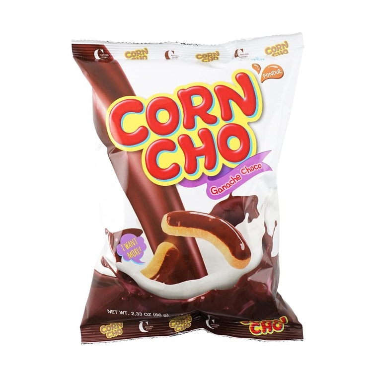 CORN CHO Corn Snacks Ganache Chocolate Flavor, 2.33 oz 3