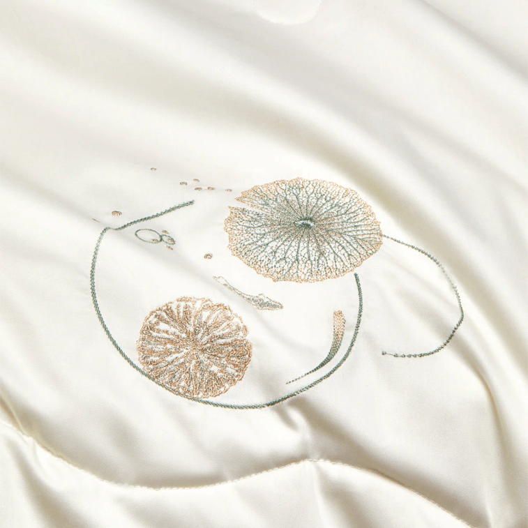 【中國直郵】羅萊家紡 竹露清荷 可水洗蠶絲四季被 220*250cm King size 5