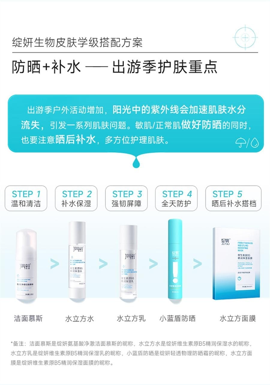 【中国直邮】 绽妍 透物理防晒霜 敏感肌防晒霜乳SPF50+小蓝盾防紫外线清爽隔离霜 50g/瓶【小红书种草推荐】