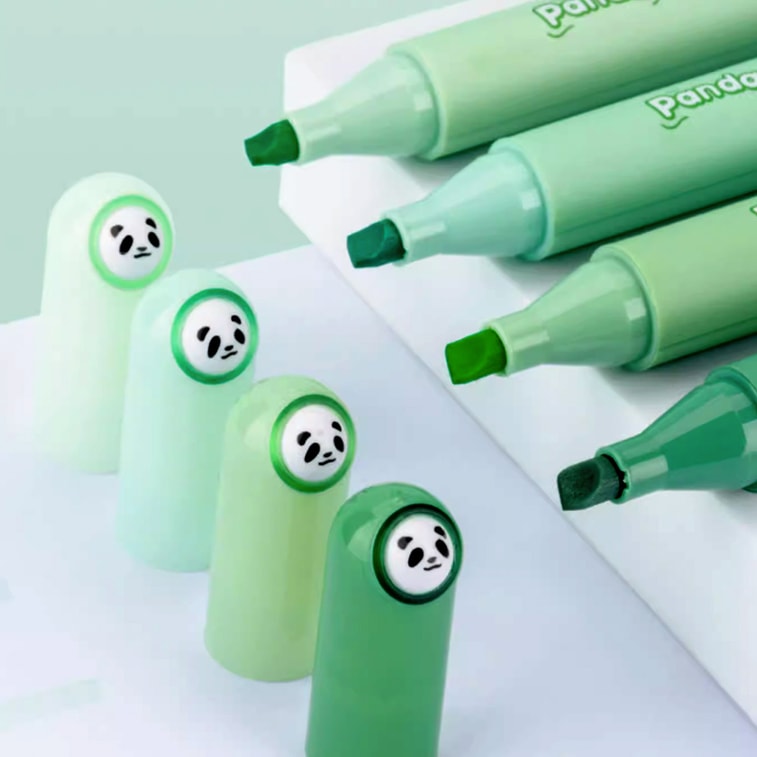 Cute Panda Highlighter Pen 4pcs 4