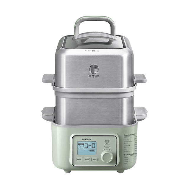【$40 off with coupon】BUYDEEM Two-Layer Multifunctional Household Water-Bath Steamer G563, 338.14 fl oz
