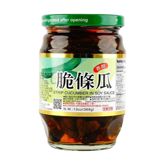 台湾华南 脆条瓜 酱菜 369g