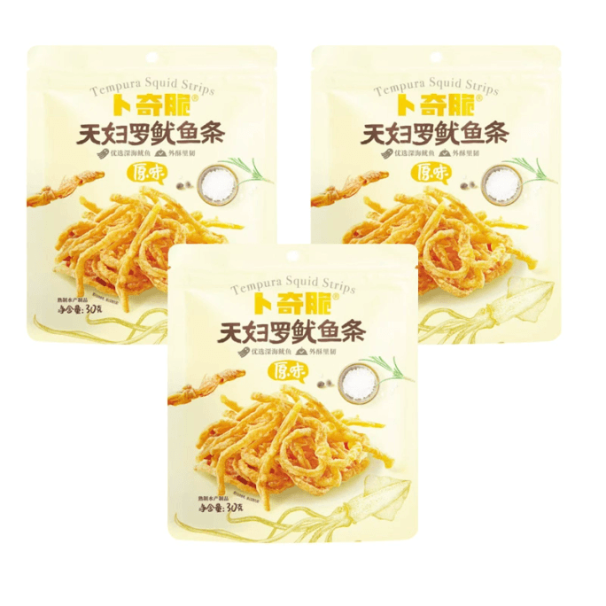 부치 바삭한 오징어 튀김 [오리지널 맛] 바삭한 해산물 오징어 튀김 [인기 간식] [내부 포장 2개] 60g*1봉지