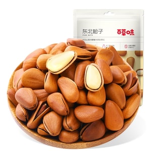 百草味 東北松子 大顆粒 堅果乾果特產 手剝原味手撥開口松子 休閒零食 100g