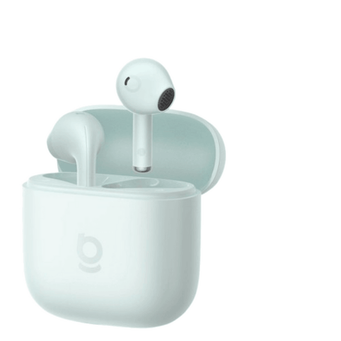 W04 Bluetooth Earbuds Wireless Semi-In-Ear Call Noise Cancellation Ultra-Long Mint Green 1 Pair