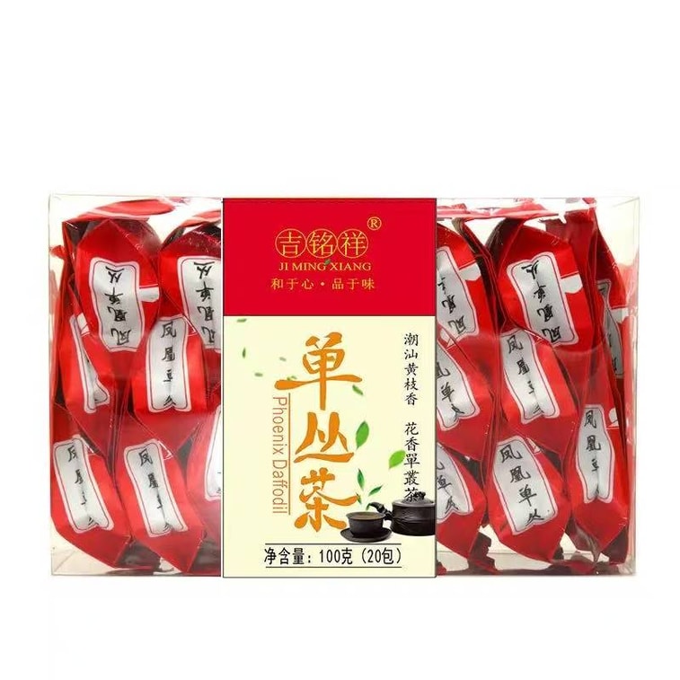 【Phoenix Mountain Oolong Tea】Guangdong Single-Colony Tea 100g 20 Bags Dancong Tea Duck Shit Aroma Flavor Milk Tea Base Helps Cut Grease Refresh Digestion Herbal Tea Grease-Cutting Oolong Tea Fruit Tea 6