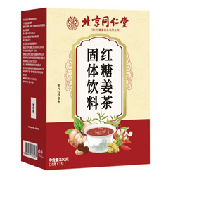 베이징 통런탕 [2개 구매 시 1개 무료] 흑설탕 생강차 고체 음료 150g [엄선된 고급 흑설탕과 숙성 생강, 순한 제조법] 여성의 자궁을 따뜻하게 하고 허약함을 완화하도록 특별히 고안되었습니다