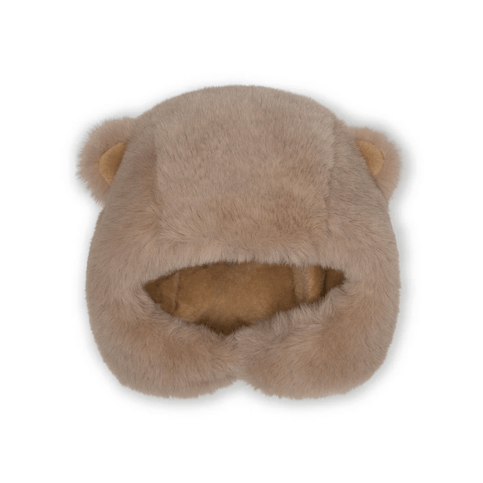  Baby MATLIEN Fleece Lined Winter Hood - Grey Brown 6-12M