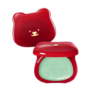 LEEMEMBER荔萌 小熊苹果系列 水光细闪多用膏 高光修容脸部提亮 #LG07 青苹果 水亮闪片 高遮光聚光【透明银闪】