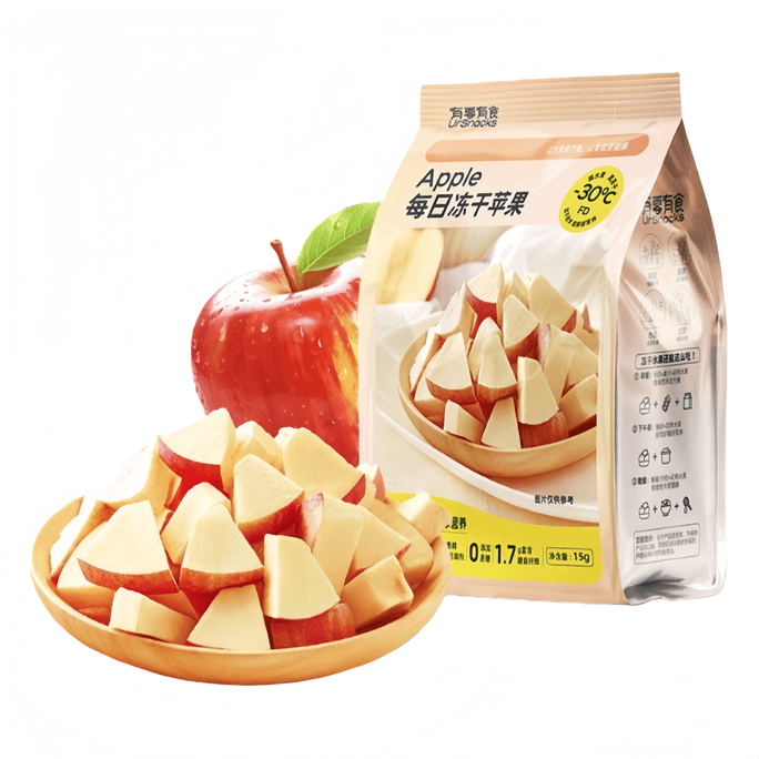 Youling Youfood Daily Freeze-Dried Apples Shaanxi Luochuan Apple Crisps 15g*3 packs
