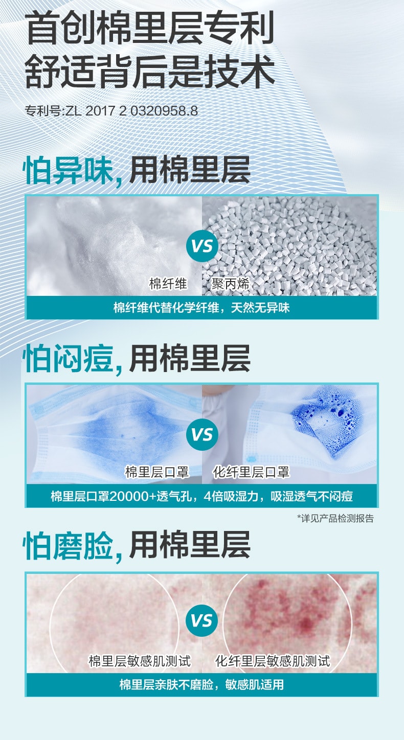 【中国直邮】 稳健 医用外科口罩 10包装(合计100只)一次性口罩灭菌 三层防护 透气不闷