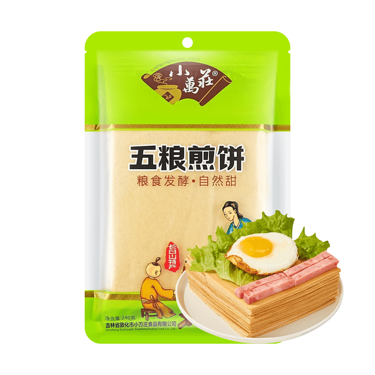 【东北早餐组合】虎邦辣酱 东北鸡蛋风味拌饭酱 200g+小万庄 五粮煎饼 240g 6