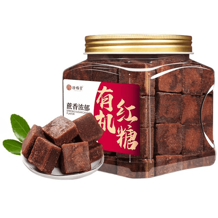 【中国直邮】 珍缘堂 云南有机红糖手工老红糖块冲饮煲汤补气血500g*1罐