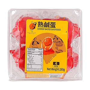 Cooked Salted Duck Eggs 2.47oz*4 pieces【Egg Yolk Oil】【Salty and Savory】【For Mooncake Filling and Baking】