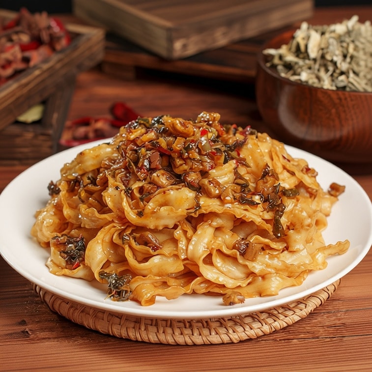 【中国直邮】 川娃子 茶油外婆菜农家腌菜榨菜即食下饭菜湘西外婆菜 220g 5