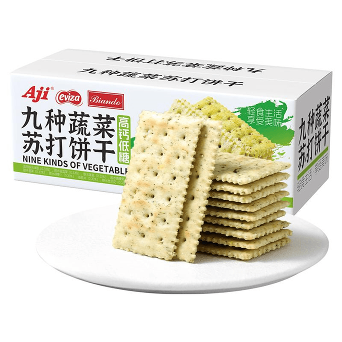 【中国直邮】 AJI 蔬菜高钙低糖苏打饼干 500g*1 箱