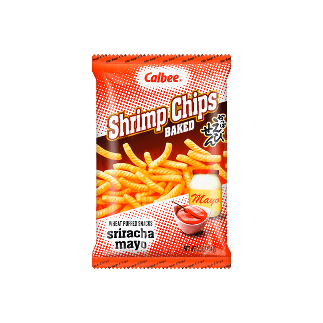 CALBEE Shrimp Chips Sriracha Mayo Flavor, 3.3oz