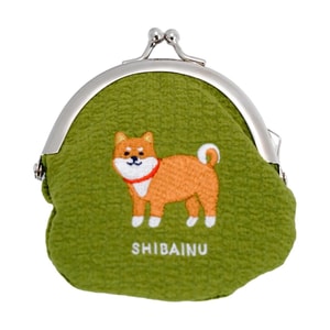 Shiba Inu Embroidered Kiss Lock Bag, Cute Cartoon Mini Pouch for Small Items, 88×10×110mm
