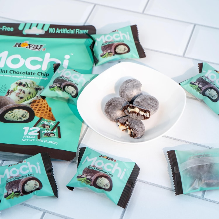 ROYAL FAMILY Minit Choco Chip Mochi, 6.35 oz【Lacto Vegetarian