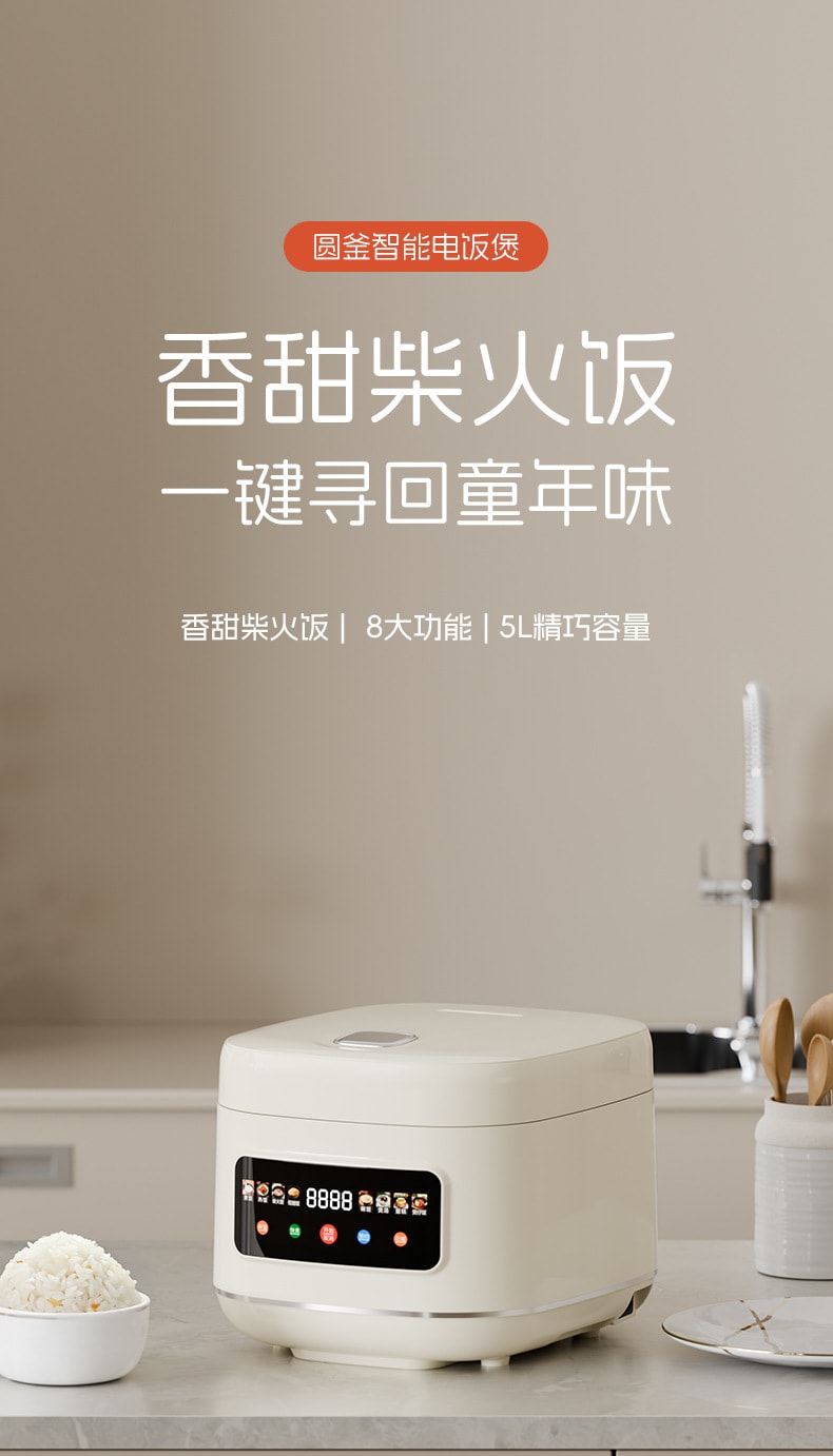 5L smart rice cooker for 5 person can making soup-black