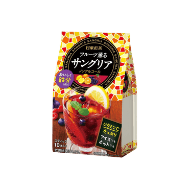 【夏季新品】日本NITTO日东红茶 西班牙桑格利亚果酒风味冲饮  10包入