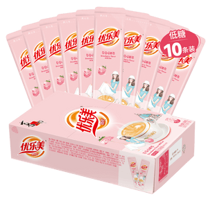 Youlemei Low Sugar Milk Tea Powder Strawberry Strong Brewing Beverage Instant 190g * 1 Box