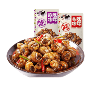 抓鱼的猫タニシのおやつ（殻付き）スパイシー味+麻辣味 各5袋25g*10袋
