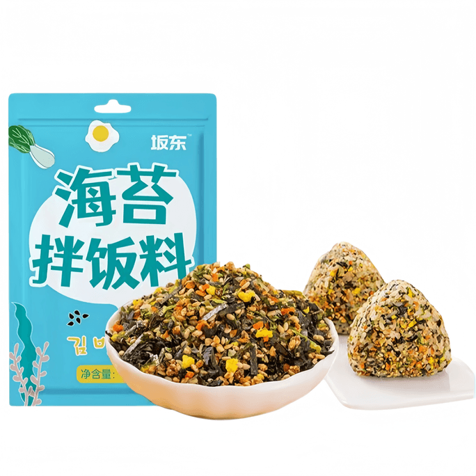 Seaweed and Crushed Sesame Sushi Rice Seasoning for Rice Balls and Mixed Rice, 100g/Bag