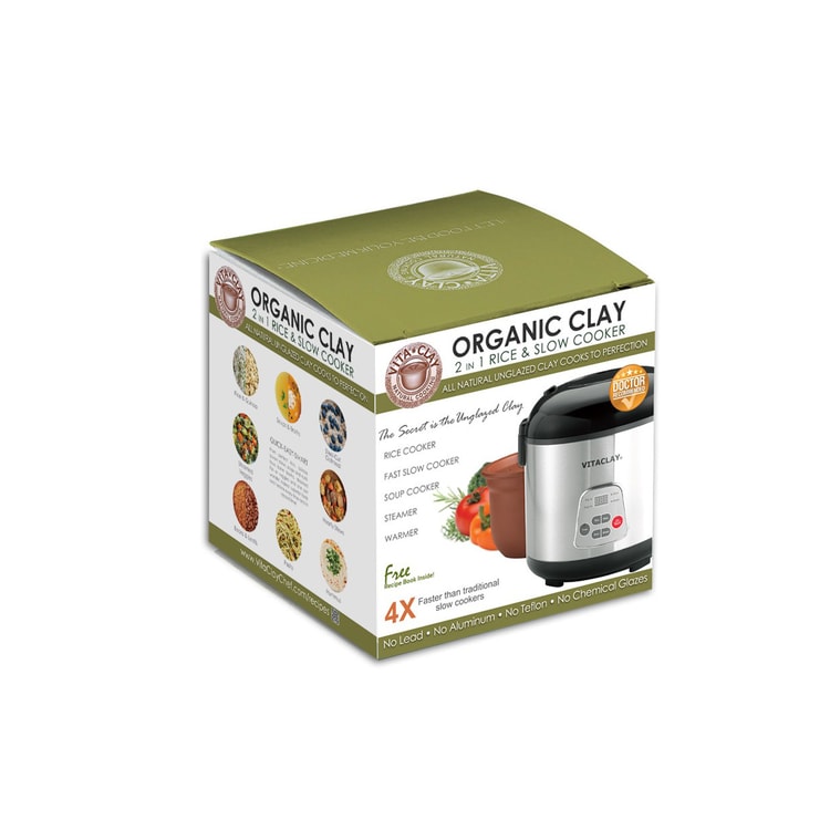 VitaClay Smart Organic Clay 4-in-1 Multi-Cooker W/ Yogurt Maker