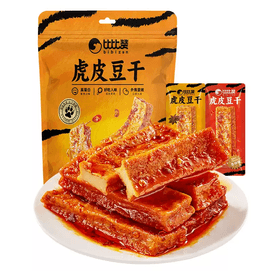 Tiger-skin Dried Tofu, Assorted Flavors 6.35oz; Mixed Vegetarian Tofu Snacks [crisp Outside, Tender Inside, Rich Bean Flavor]