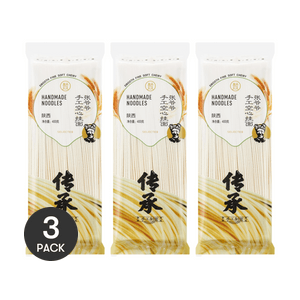 盒马 张爷爷手工空心挂面 细干面条 400g *3【3份超值装】