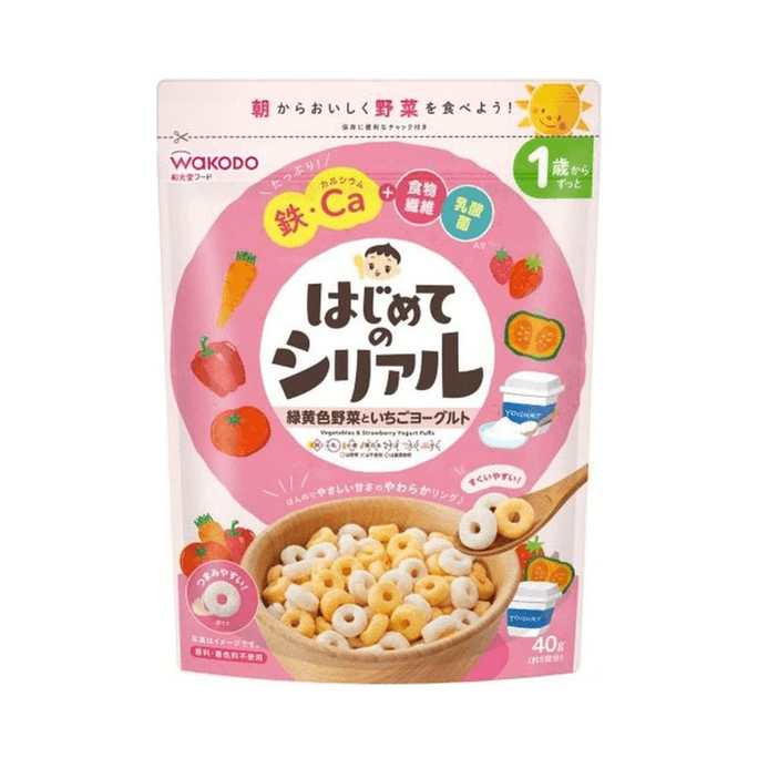 【日本直邮】 日本 和光堂 婴幼儿辅食麦片圈 含铁钙乳酸菌 80g