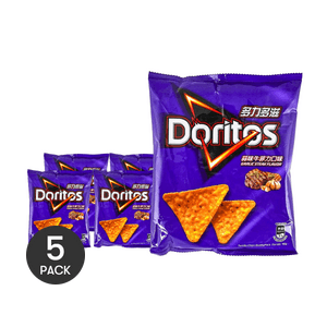 Garlic Beef Fillet Corn Chips, 1.41 oz *5【5 Packs】