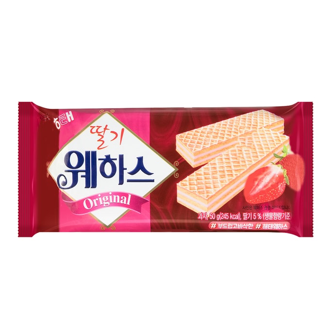 韩国HAITAI海太 冰激凌威化饼干 草莓口味 50g