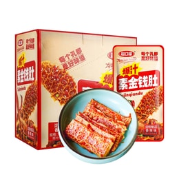冠口福 爆汁素金钱肚 魔芋爽辣条素毛肚 香辣味 20包入 320g 【香香辣辣超好吃】