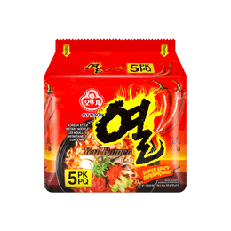 Super Spicy Korean Yeul Ramen - Instant Noodles, 5 Packs, 4.23oz