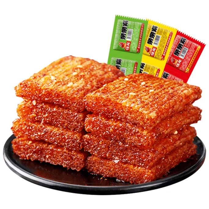 【中國直郵】 佳龍 親嘴辣片辣條零食三種口味混合 9g*6袋