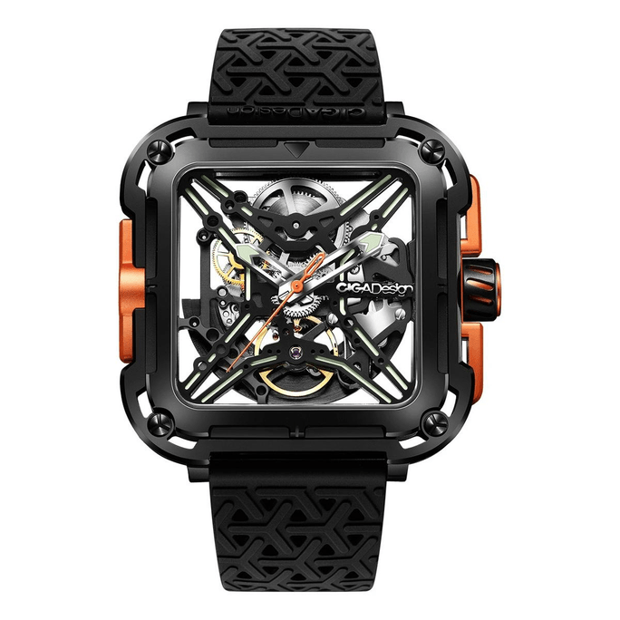 Watch Series X·Gorilla Black And Orange Automatic Mechanical Watch Original Design Exquisite Gift box