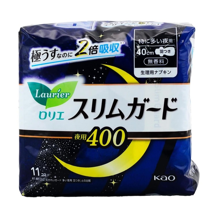 Slim Guard Heavy Flow Unscented Feminine Period Pads with Wings, Size5 /15.75 inch, 11ct *3【Value Pack】 4