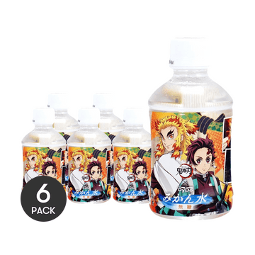 Demon Slayer Sugar Free Orange Drink ,Mandarin Water ,9.46 fl oz *6【6 Packs】【Collab Edition】