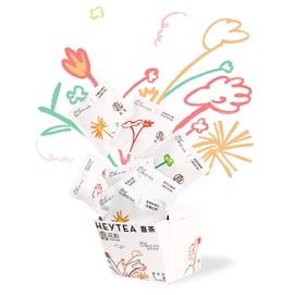 Real Flower Tea Gift Box (23g/8 Pouches) - 4-Flavor Assorted Cold Brew Tea Set, Osmanthus Oolong, Rose Black Tea, Chrysanthemum White Tea, Jasmine Tea