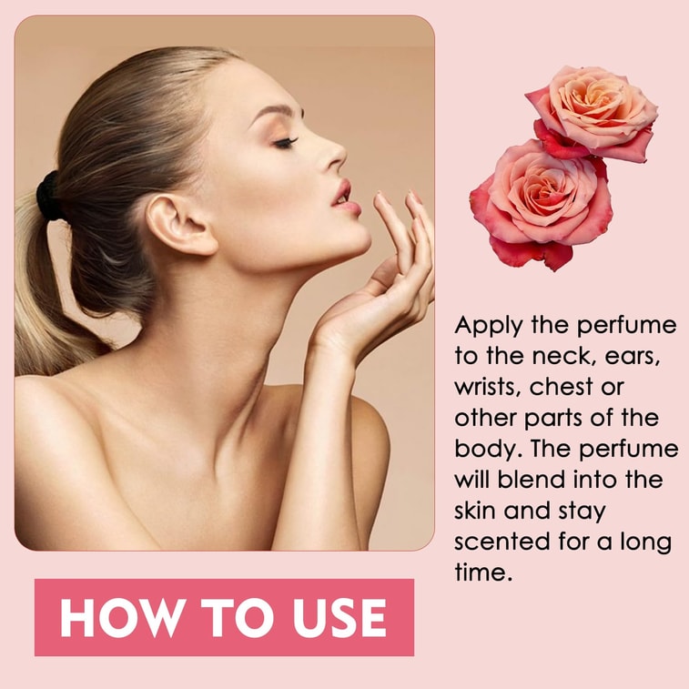 Women's Perfume, Long-Lasting Floral Fragrance,Fresh Long-Lasting Portable Perfume, Eau de Toilette EDT Spray, Gift for Her,  Natural & Clean,  10ml /2 pcs 3