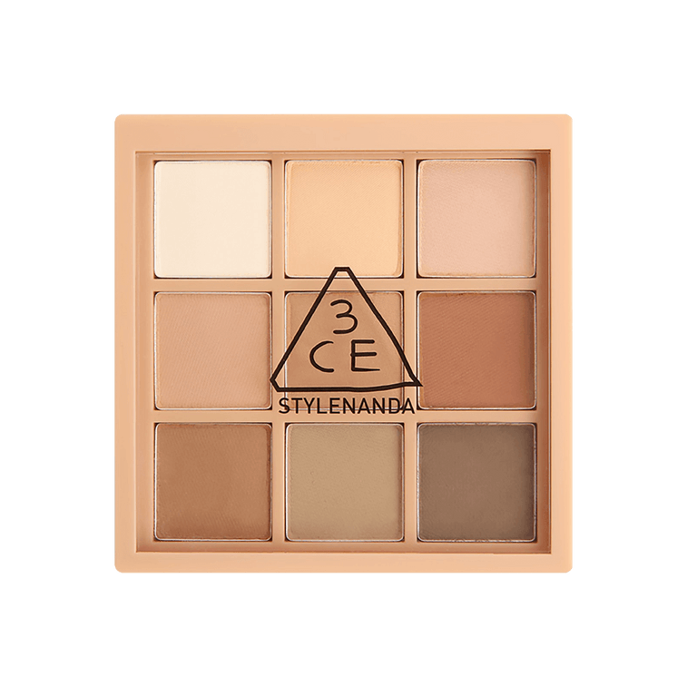 韩国3CE MOOD RECIPE 九宫格9色纷呈眼影盘 哑光多用盘 #SMOOTHER 深棕哑光盘  清冷深邃 高级毫不费力 8.1g【静奢王牌】 4