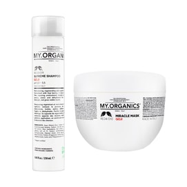 Organic Goji Supreme Shampoo 8.5fl oz + Miracle Hair Mask 16.9fl.oz for Damaged Hair【Dry and Coarse Hair HOT】