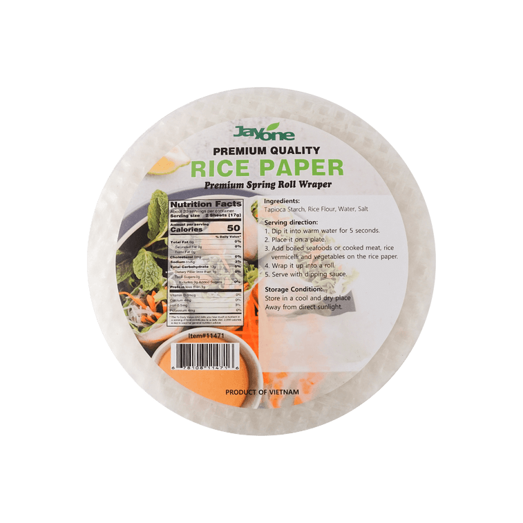 Rice Paper - Premium Spring Roll Wrapper, 8.7 in, 8.81 oz【Gluten Free, GMO Free】 17