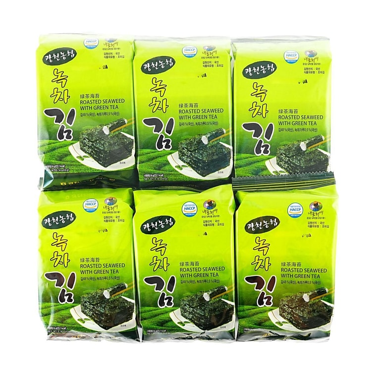 韩国农业协会 绿茶海苔 12包入 48g 3